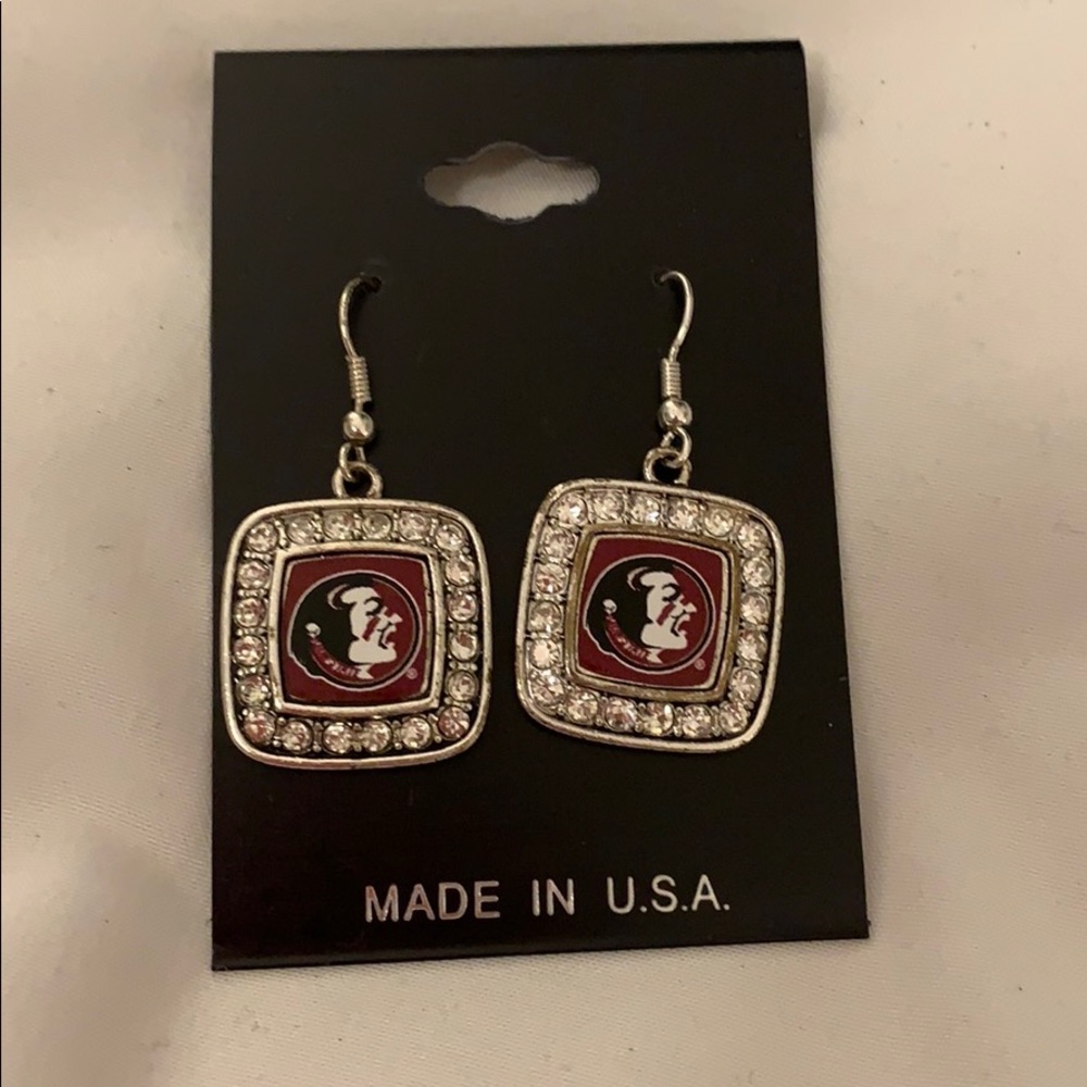 Fsu officially licensed hanging earrings